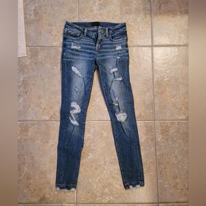 Buckle Black Distressed Skinny Jeans Fit No 53 Size 25